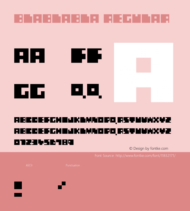 blablabla Regular Version 1.0 Font Sample