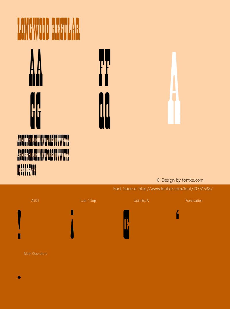 Longwood Regular Altsys Fontographer 3.5  17/01/94 Font Sample