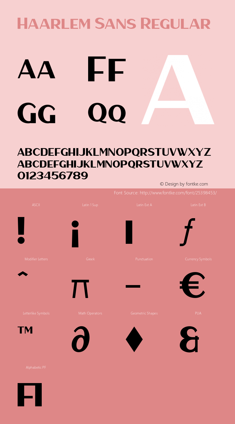 HaarlemSans 1.000 Font Sample