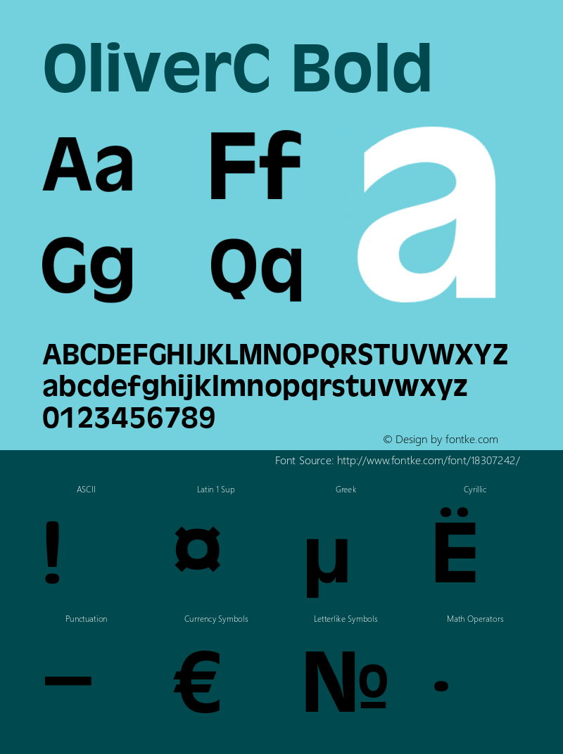 OliverC Bold OTF 1.0;PS 004.001;Core 116;AOCW 1.0 161 Font Sample