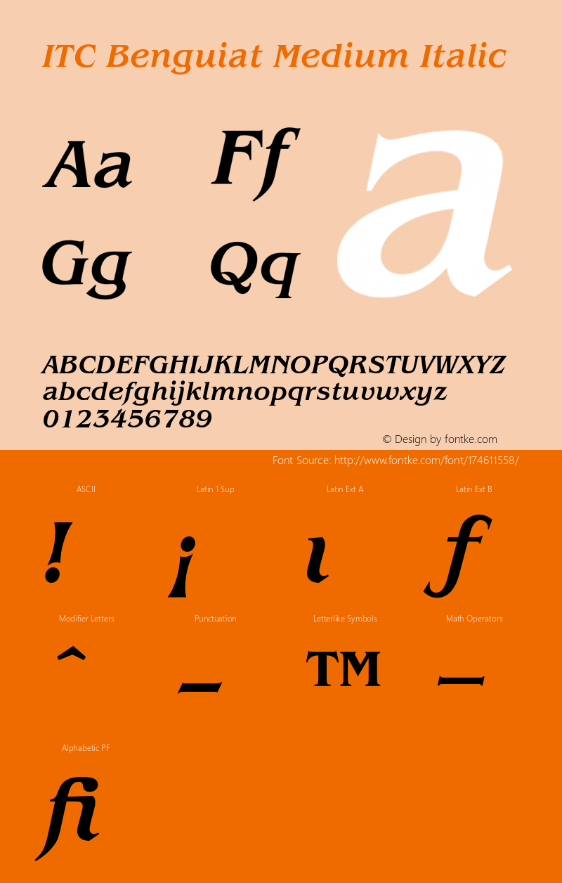 Benguiat-MediumItalic 001.000图片样张