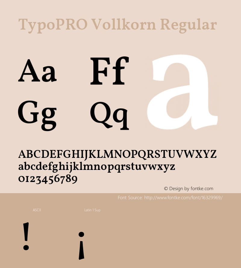 TypoPRO Vollkorn Regular Version 3.005;PS 003.005;hotconv 1.0.70;makeotf.lib2.5.58329 Font Sample