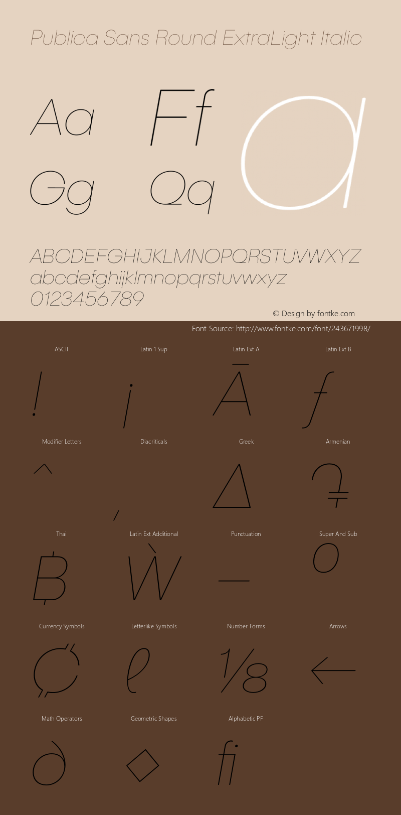 Publica Sans Round ExtraLight Italic Version 1.000 (2021-01-26) | FøM Mod图片样张