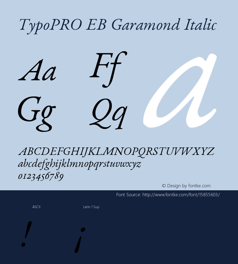 TypoPRO EB Garamond Italic Version 000.014 Font Sample