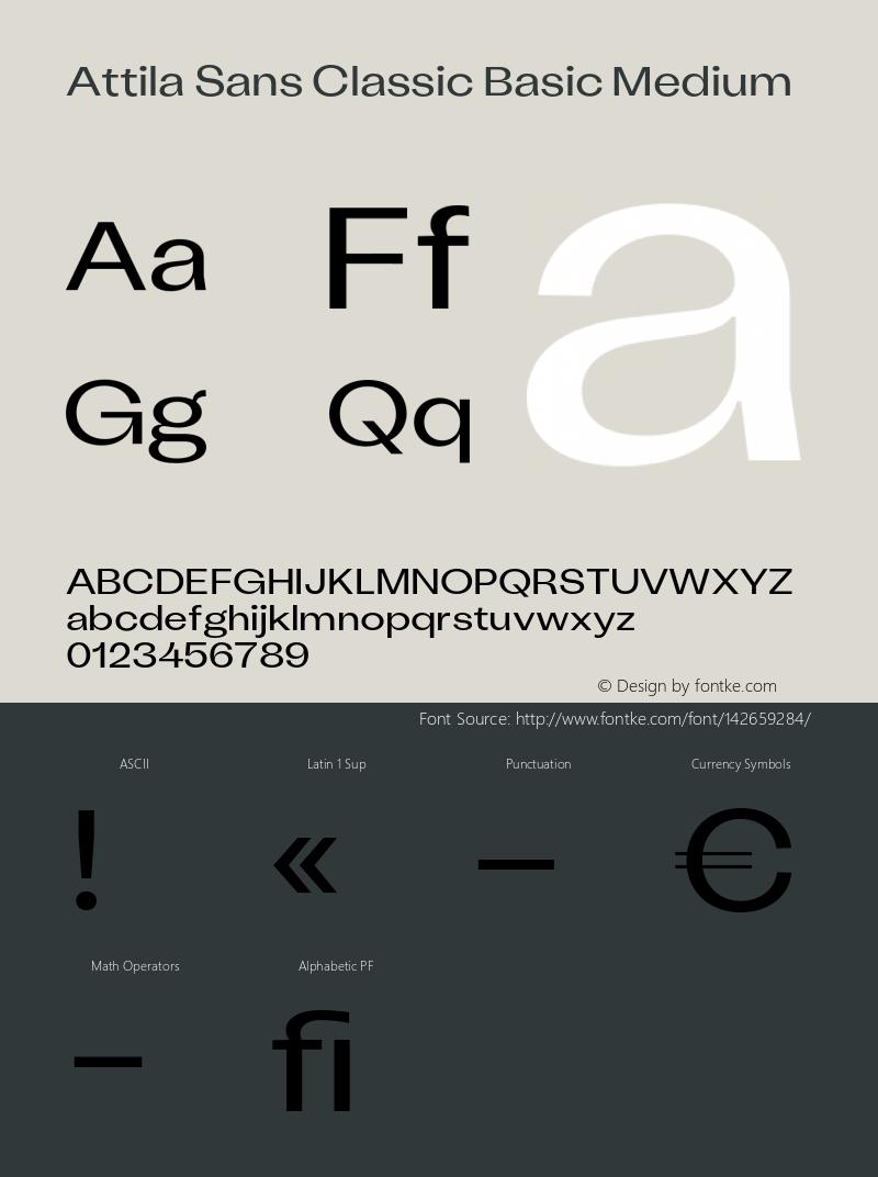 Attila Sans Classic Basic Medium Version 1.200;hotconv 1.0.109;makeotfexe 2.5.65596 Font Sample
