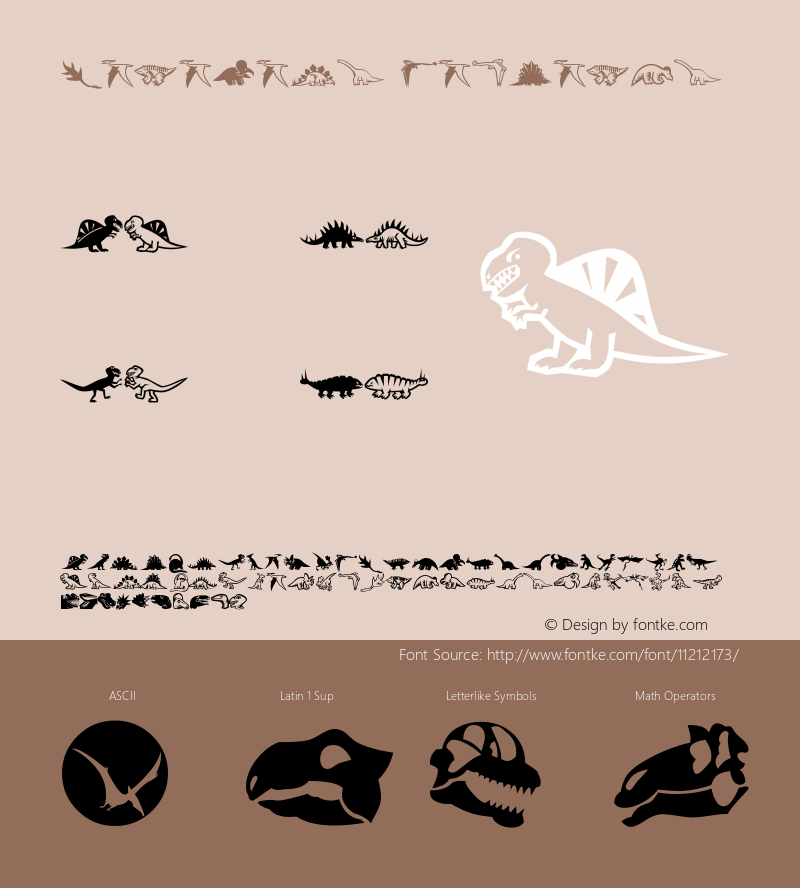 MiniPics LilDinos Version 001.000 Font Sample