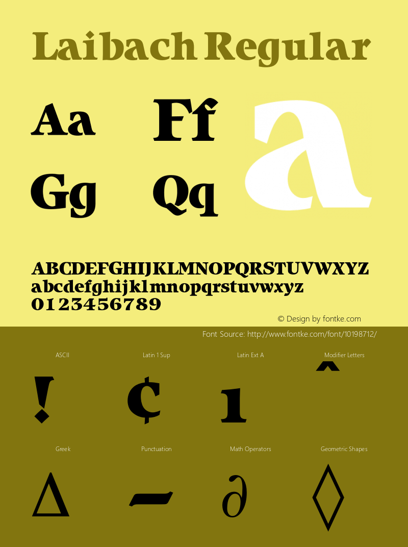 Laibach Regular 001.001 Font Sample