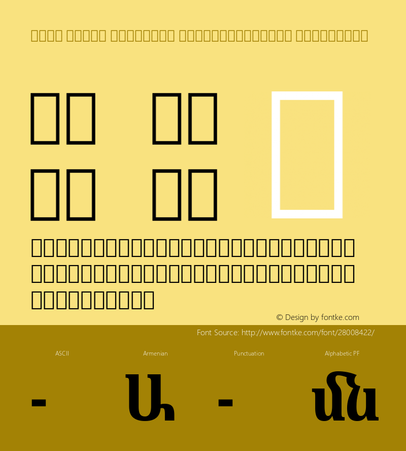 Noto Serif Armenian ExtraCondensed ExtraBold Version 2.040; ttfautohint (v1.8.2) Font Sample