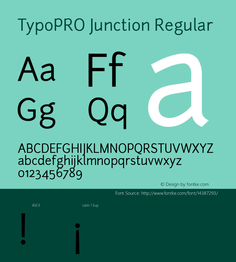 TypoPRO Junction Regular Version 1.056 Font Sample