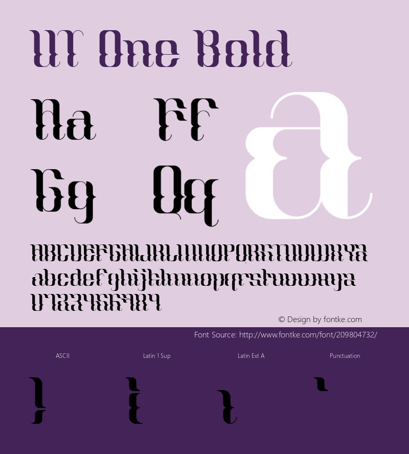 UT One Bold Version 1.000图片样张