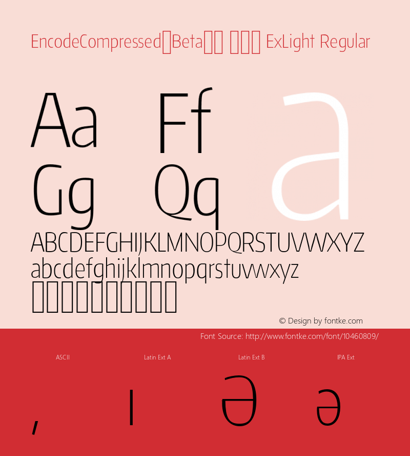 EncodeCompressed-Beta34 200 ExLight Regular Version 1.001;PS 001.001;hotconv 1.0.70;makeotf.lib2.5.58329 DEVELOPMENT Font Sample