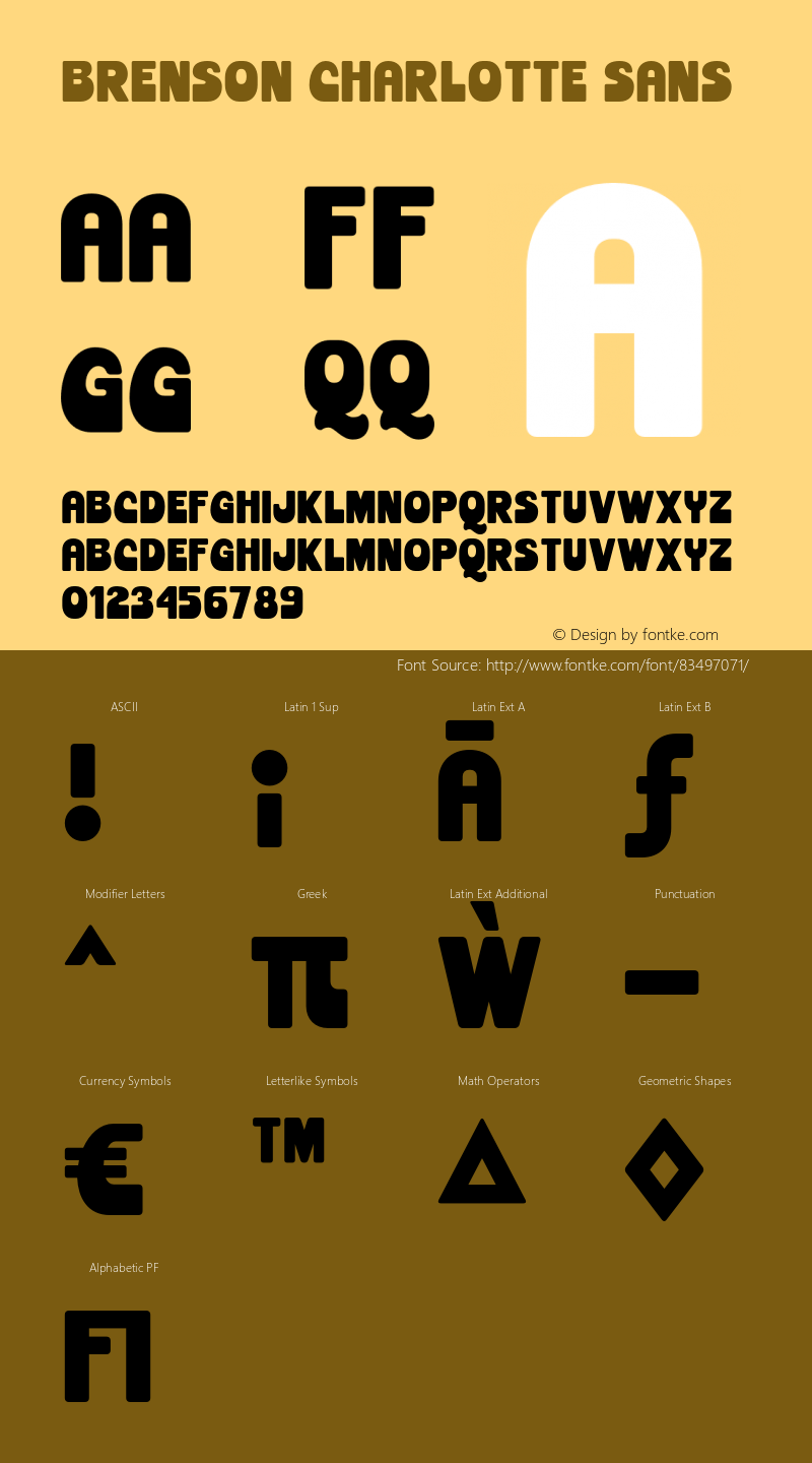 Brenson Charlotte-Sans Version 1.000 Font Sample