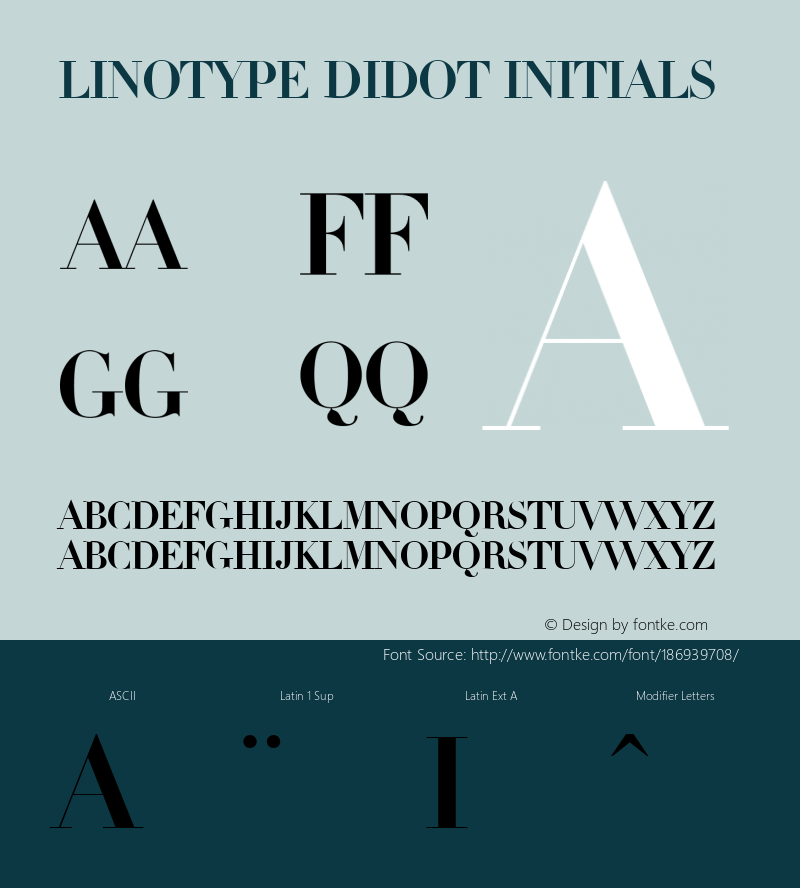 Linotype Didot Initials 001.000图片样张