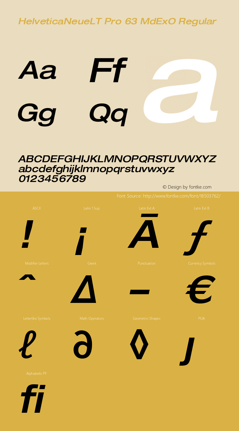 HelveticaNeueLT Pro 63 MdExO Regular Version 1.300;PS 001.003;hotconv 1.0.38 Font Sample