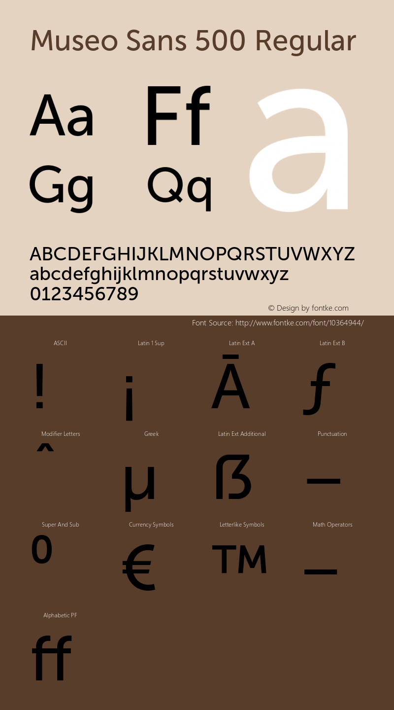 Museo Sans 500 Regular 1.000 Font Sample