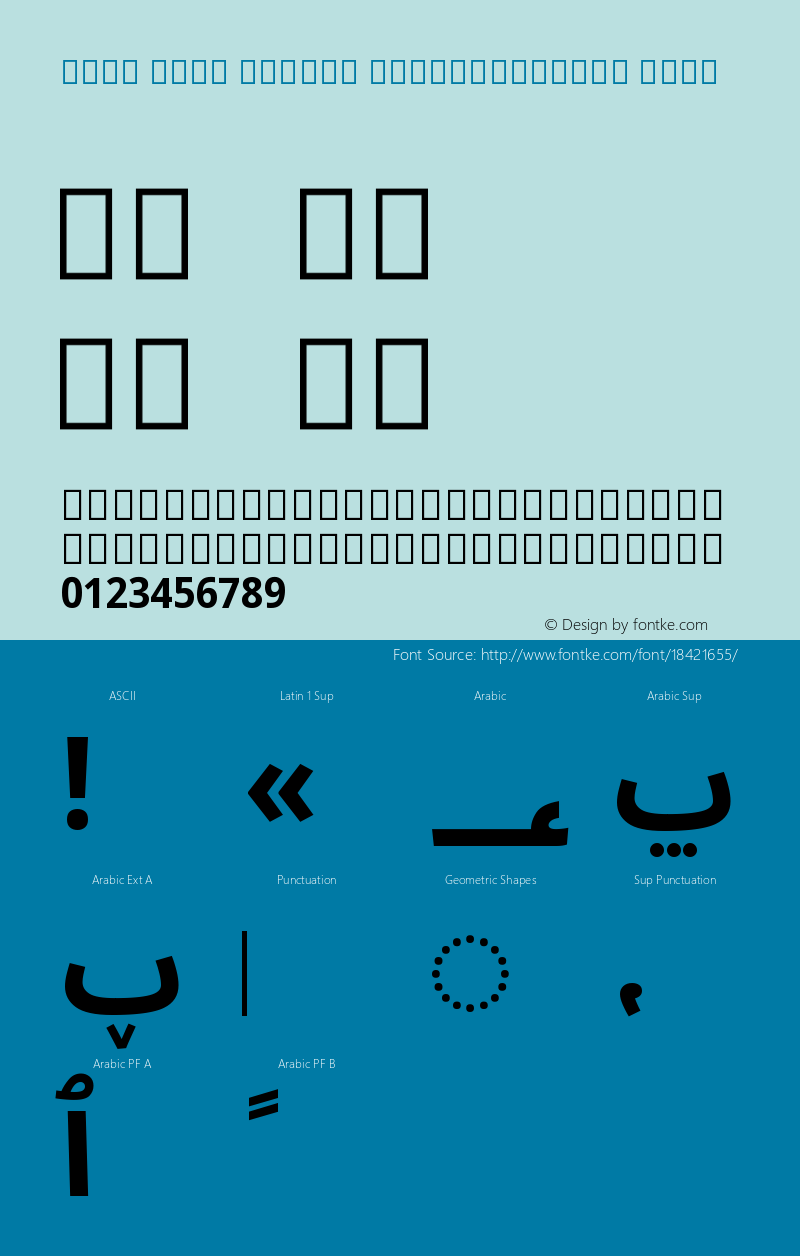 Noto Sans Arabic SemiCondensed Bold Version 1.902 Font Sample