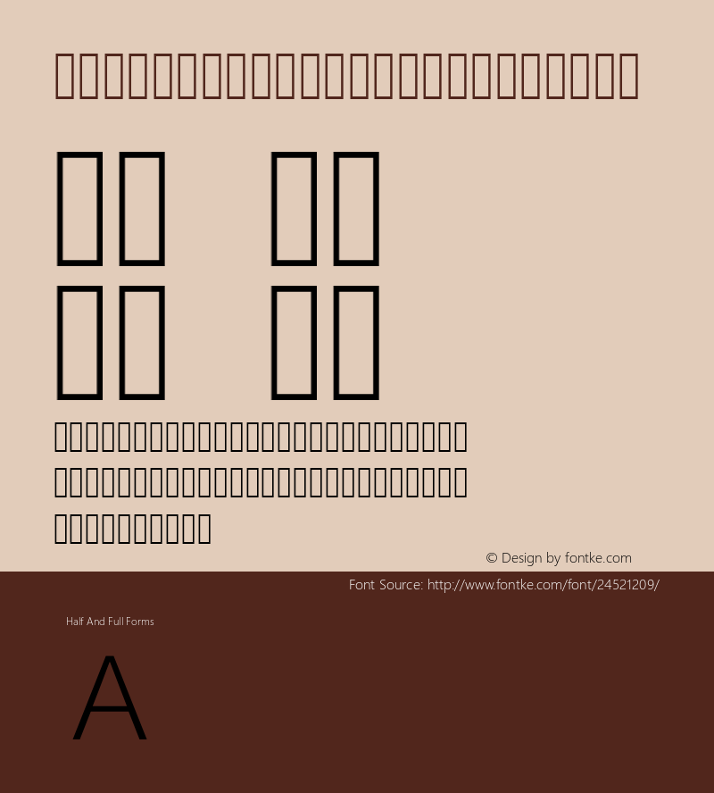 Light-Alphabetic Version 1.0 Font Sample