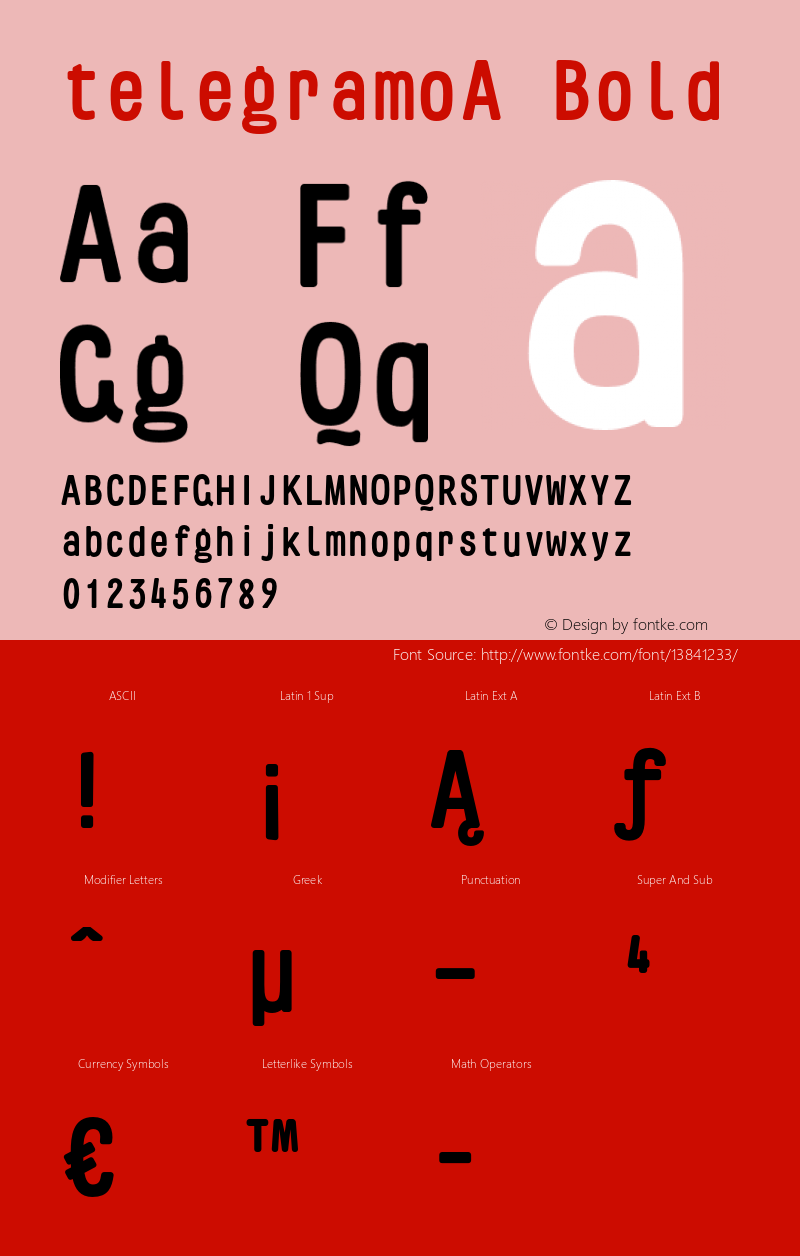 telegramoA Bold 1.000 Font Sample