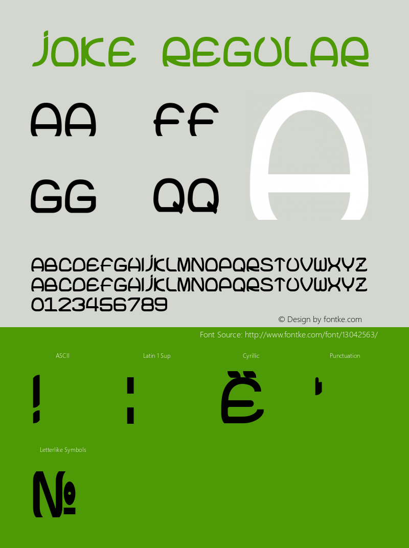 Joke Regular 02. Font Sample