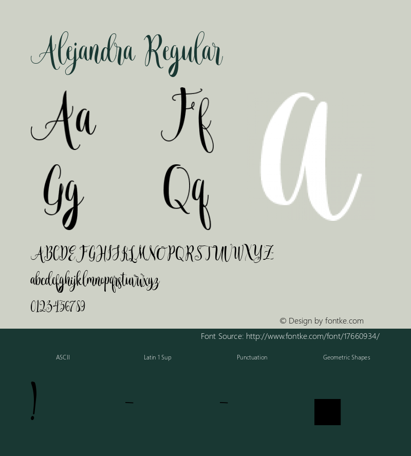 Alejandra Regular 001.000 Font Sample