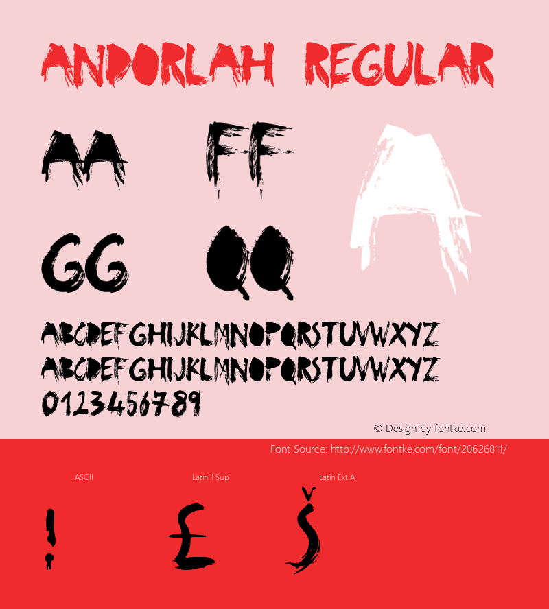 Andorlah Version 1.0 Font Sample