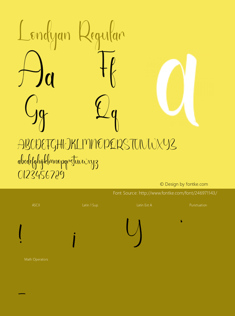 Londyan Version 1.001;Fontself Maker 3.5.7图片样张