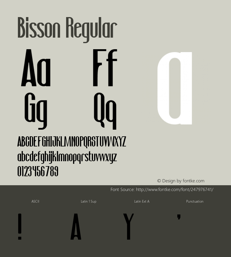 Bisson Version 1.001;Fontself Maker 3.5.7图片样张