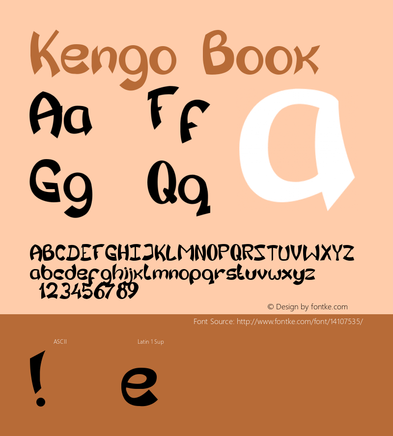Kengo Book Version 001.000 Font Sample
