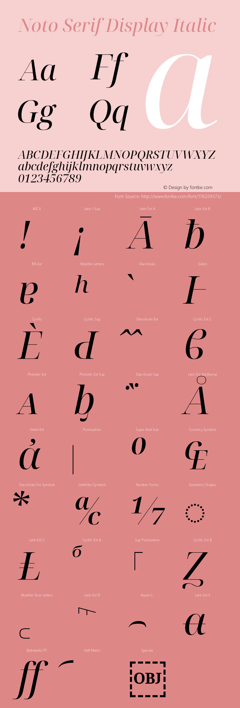 Noto Serif Display Italic Version 2.003图片样张