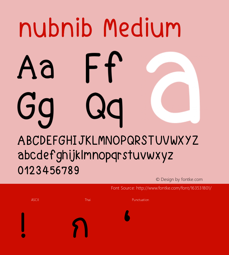 nubnib Version 001.000 Font Sample