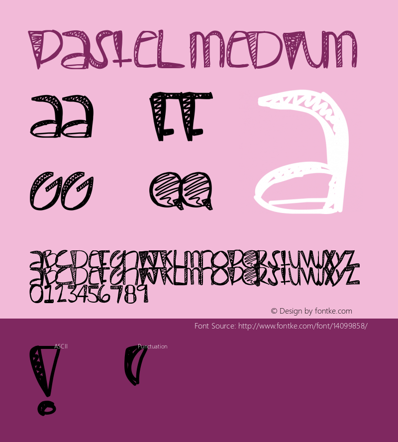 Pastel Medium Version 001.000 Font Sample