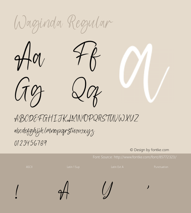 Waginda Version 1.008;Fontself Maker 3.5.4 Font Sample
