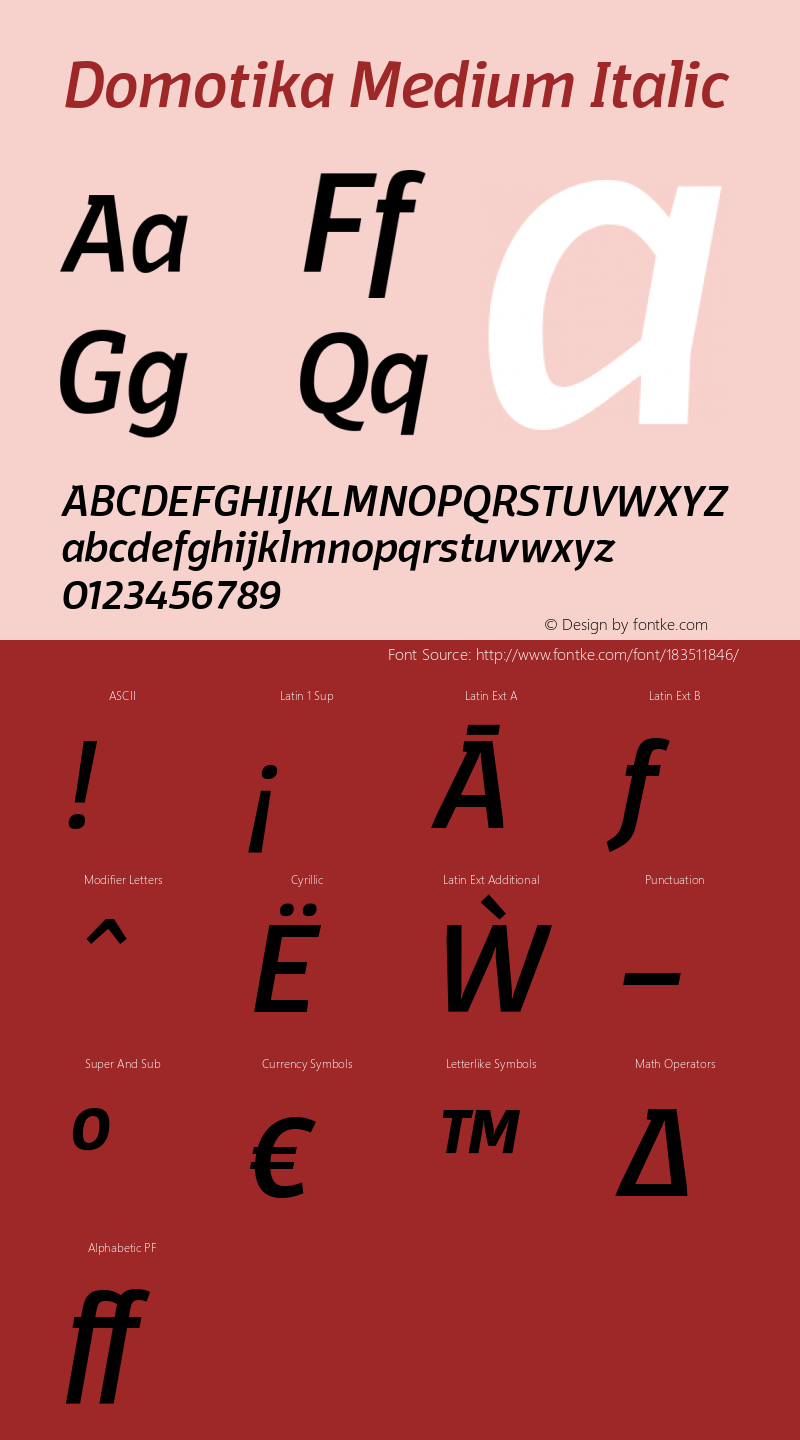 Domotika Medium Italic 1.000图片样张