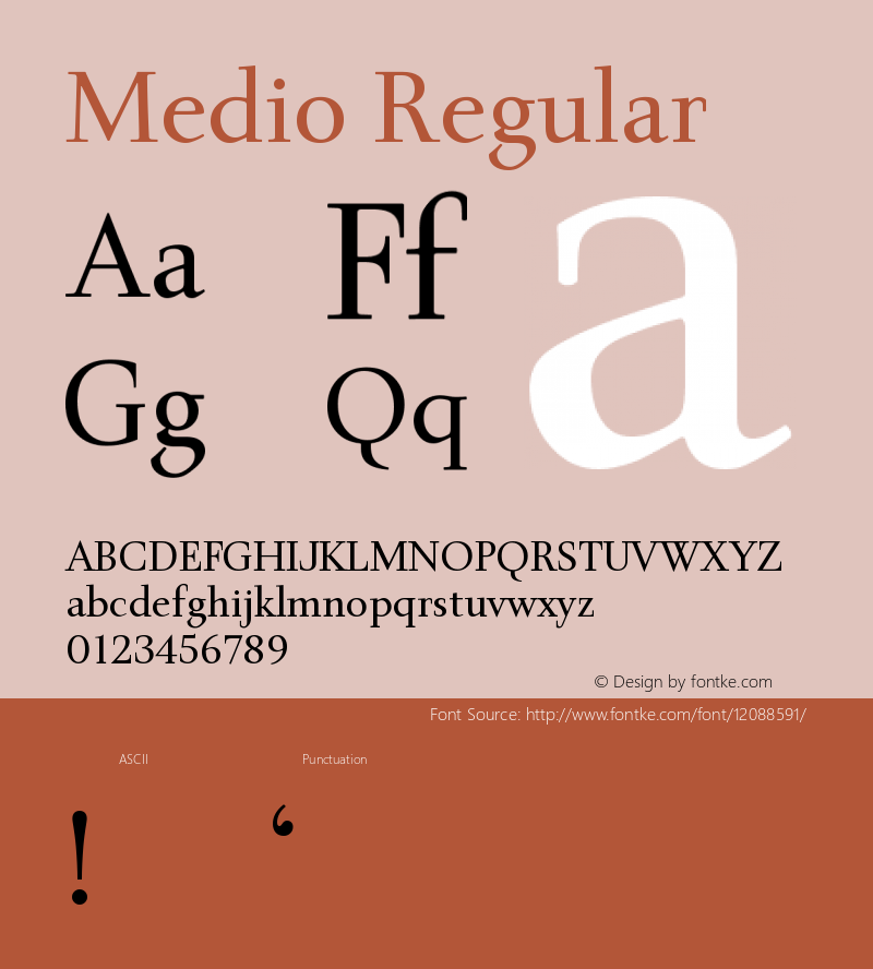 Medio Regular 0.100 Font Sample