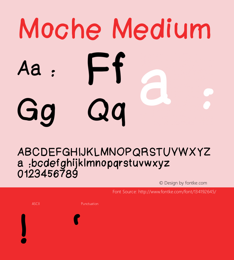 Moche Version 001.000 Font Sample