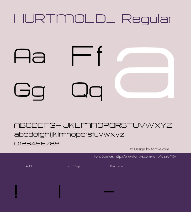 HURTMOLD_ Regular Macromedia Fontographer 4.1 25/8/2007 Font Sample