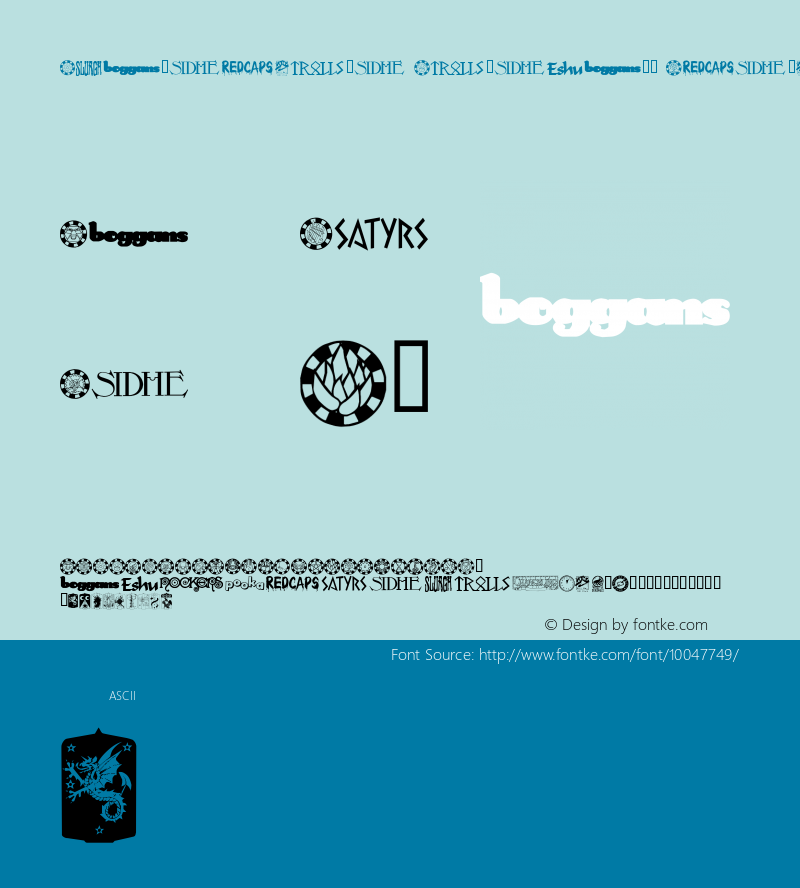 Changeling Dingbats Regular Macromedia Fontographer 4.1 8/20/98 Font Sample