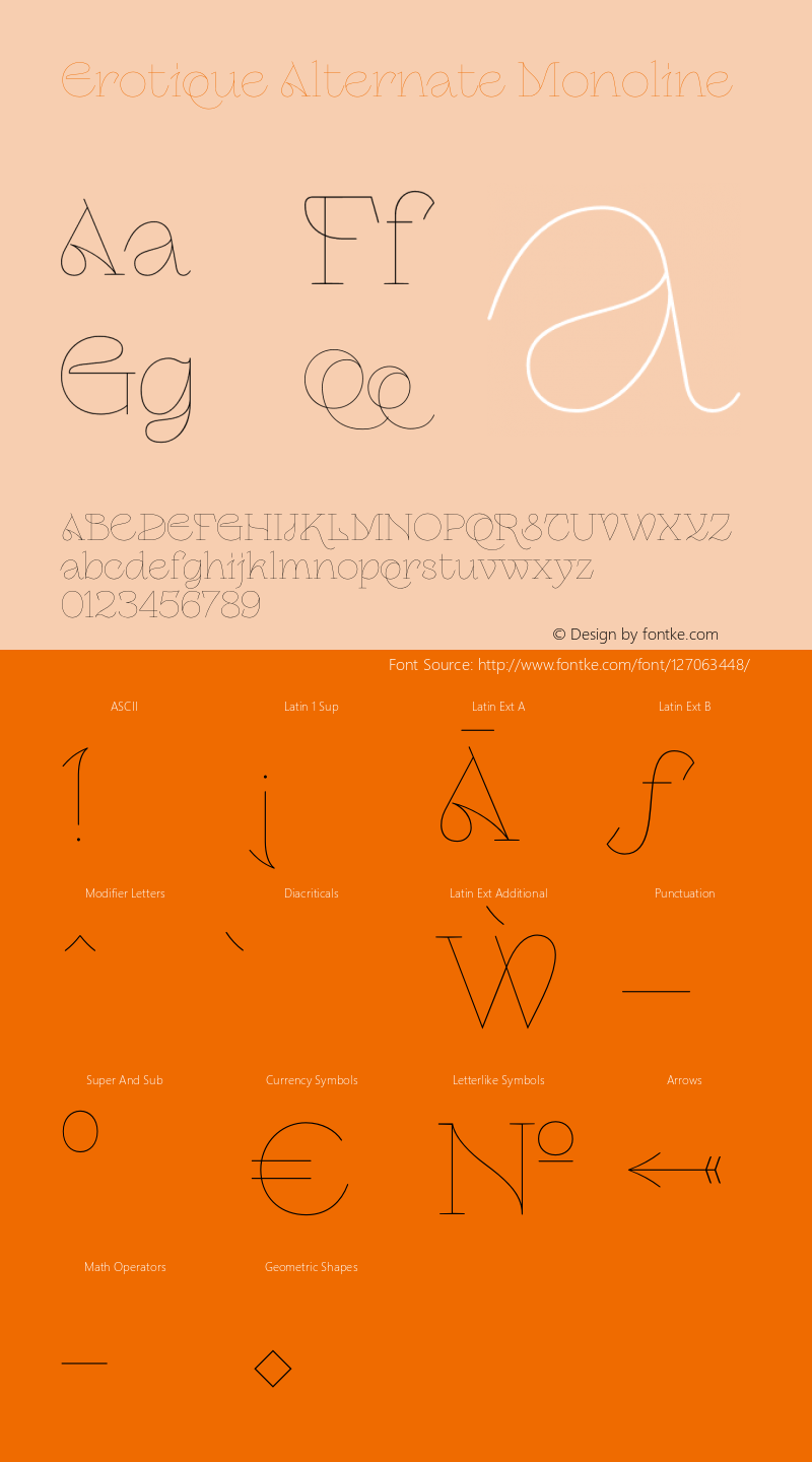 Erotique Alternate Monoline Version 1.000;hotconv 1.0.109;makeotfexe 2.5.65596 Font Sample