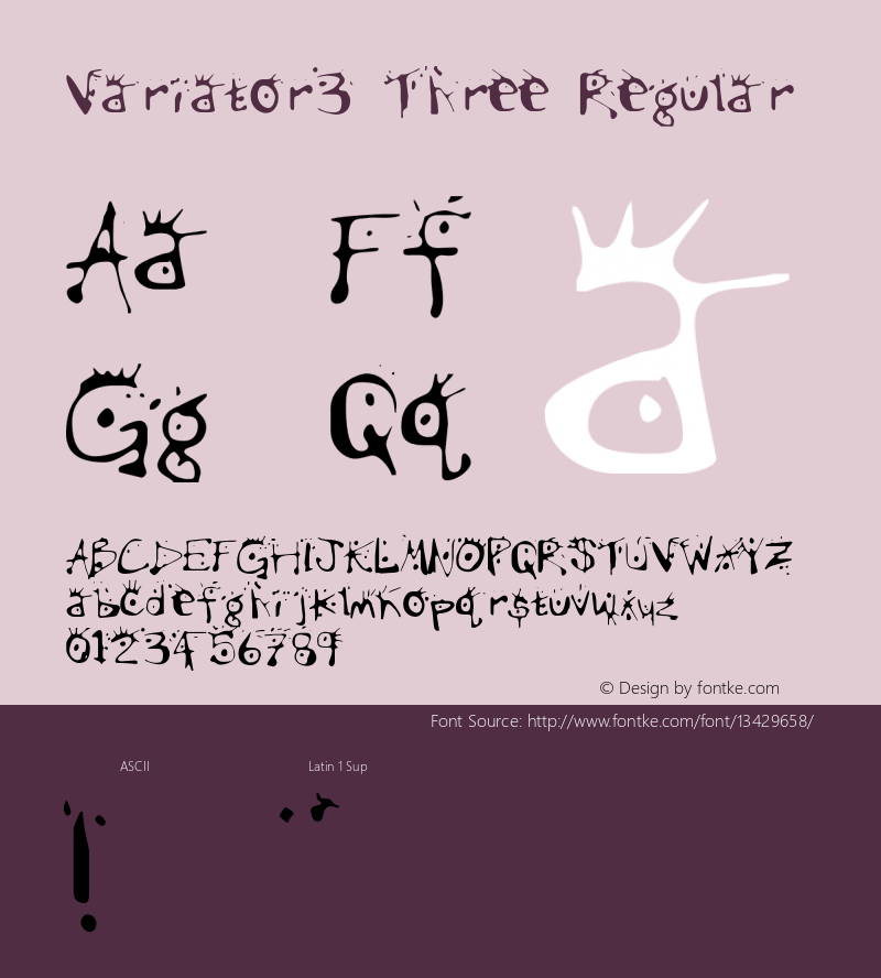 Variator3 Three Regular 001.000 Font Sample