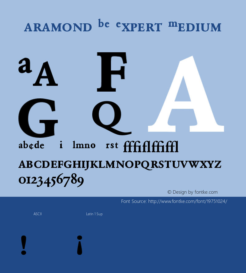 GaramondBE-MediumExpert 001.000 Font Sample