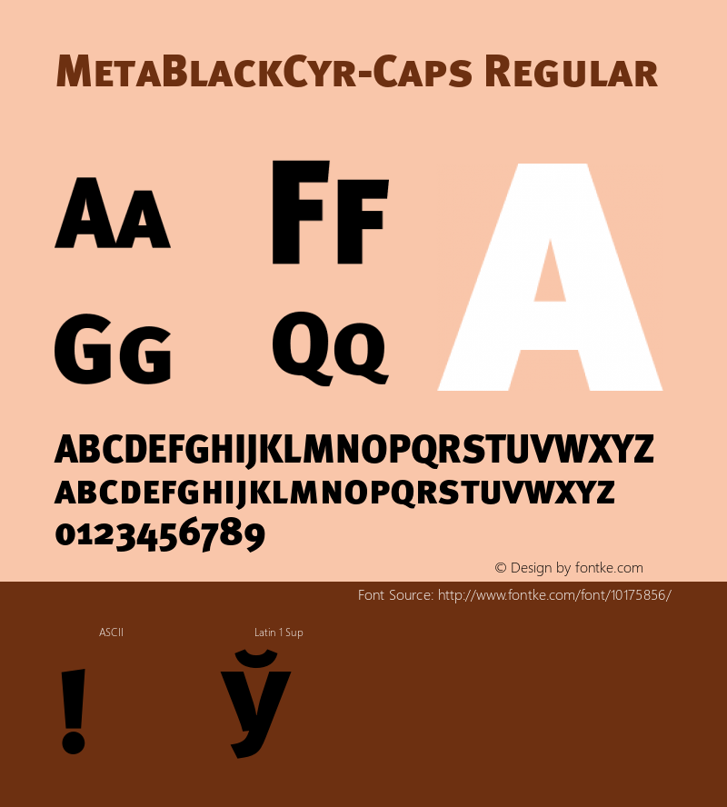 MetaBlackCyr-Caps Regular 004.301 Font Sample