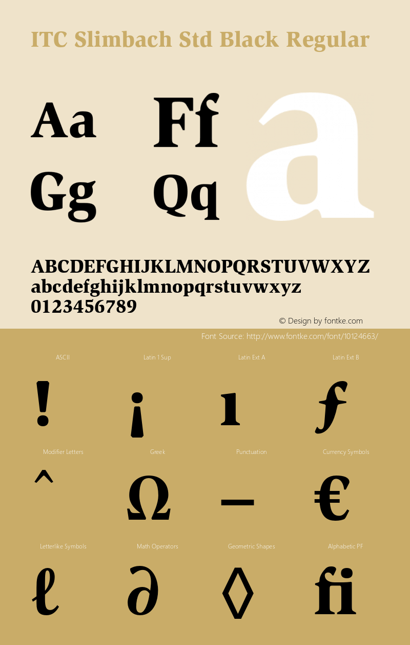 ITC Slimbach Std Black Regular OTF 1.018;PS 001.000;Core 1.0.31;makeotf.lib1.4.1585 Font Sample