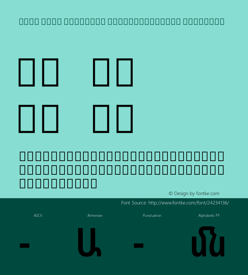 Noto Sans Armenian ExtraCondensed SemiBold Version 2.040;GOOG;noto-source:20170915:90ef993387c0 Font Sample