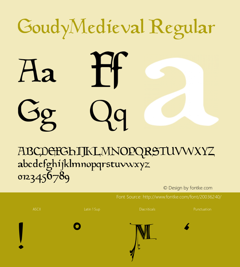 GoudyMedieval Altsys Metamorphosis:5/3/93 Font Sample