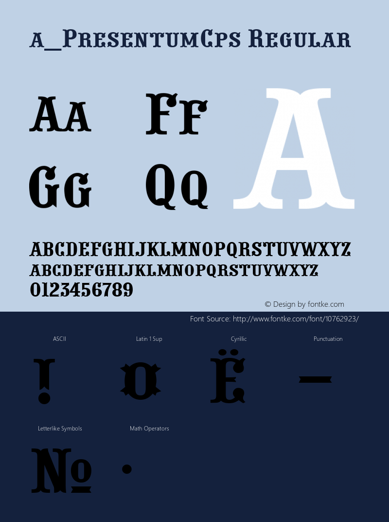 a_PresentumCps Regular 001.001 Font Sample