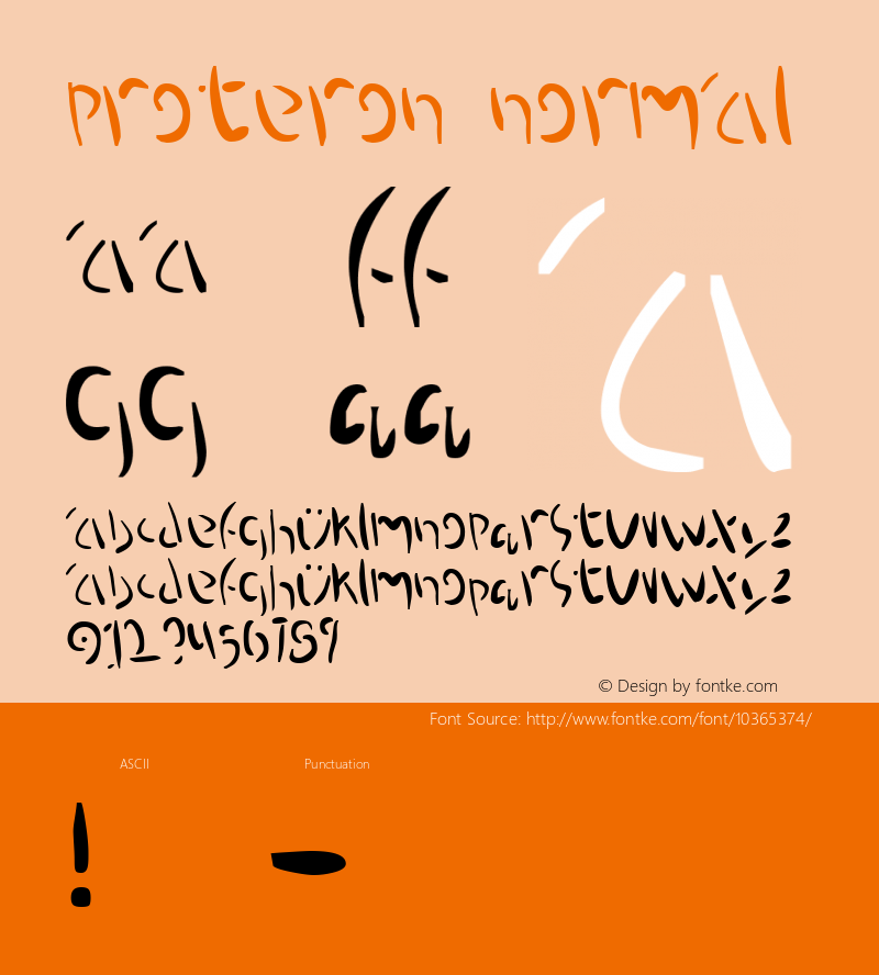 Proteron Normal 1.0 Thu Apr 24 22:24:39 1997 Font Sample