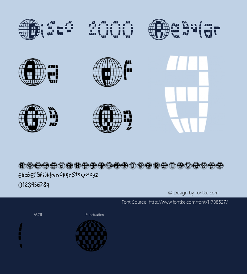 Disco 2000 Regular Version 1.0 Font Sample