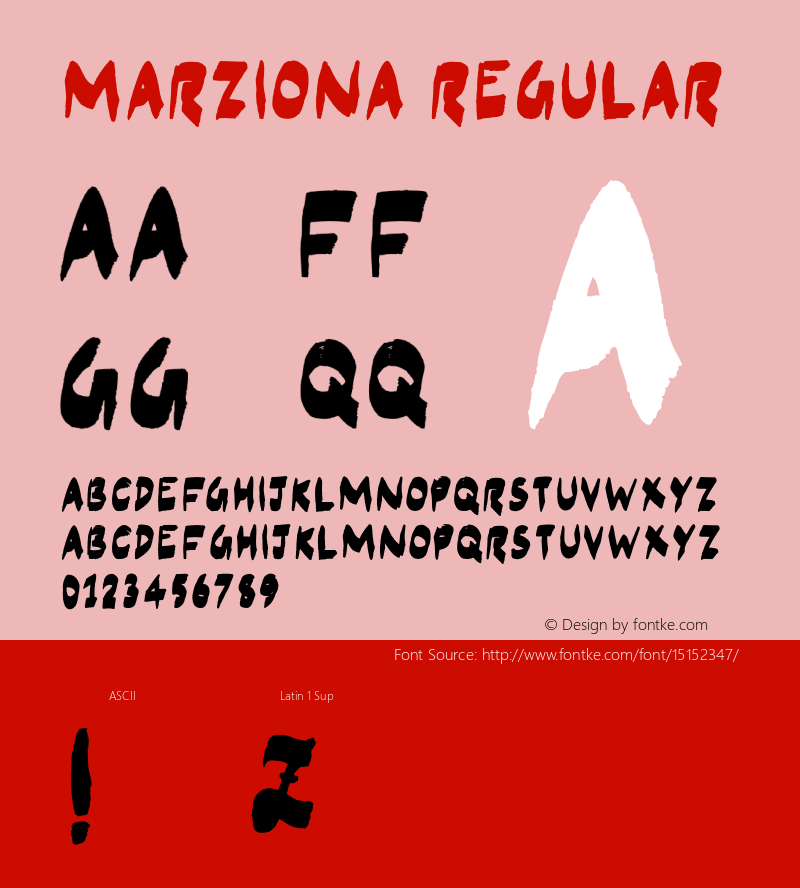 Marziona Regular Version 0.029 Font Sample