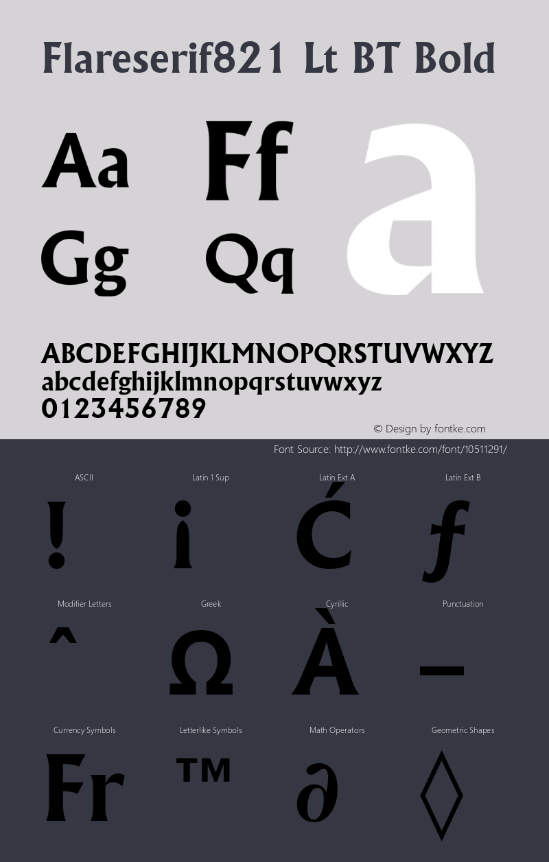 Flareserif821 Lt BT Bold mfgpctt-v1.53 Monday, February 1, 1993 2:04:43 pm (EST) Font Sample