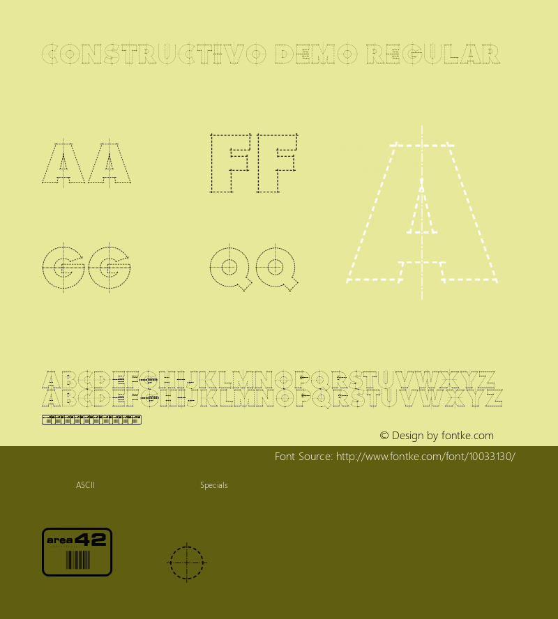 Constructivo Demo Regular Version 1.2 Demo Font Sample